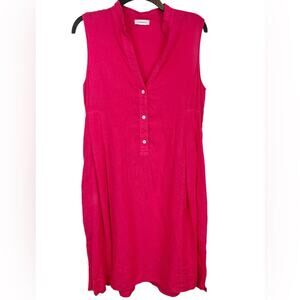 Rosso35 linen oversized dress with pockets